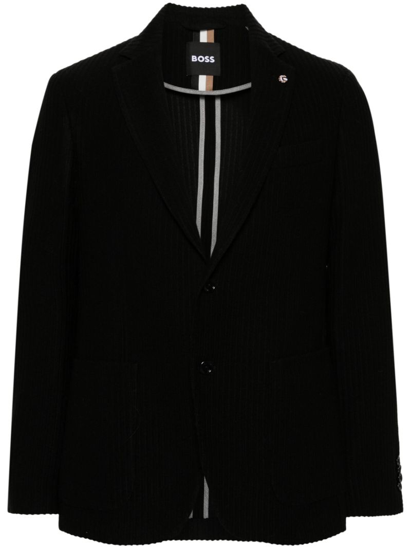Black Single-breasted Wool Blazer