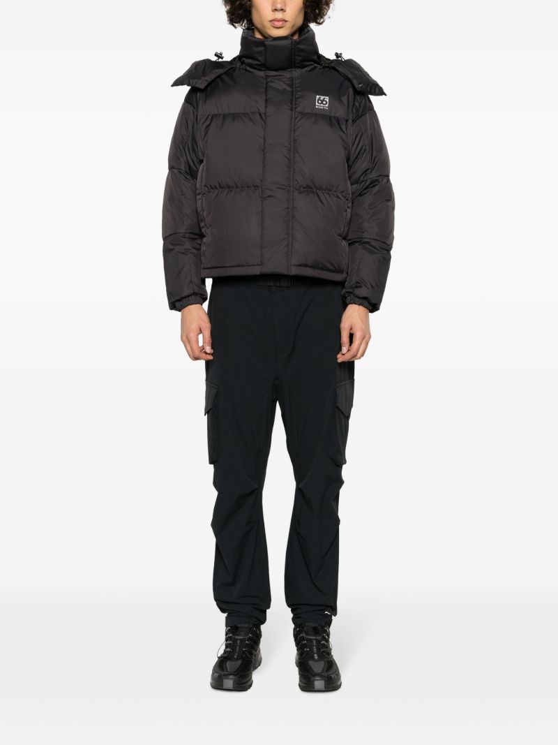 Black Dyngja Down Cropped Jacket