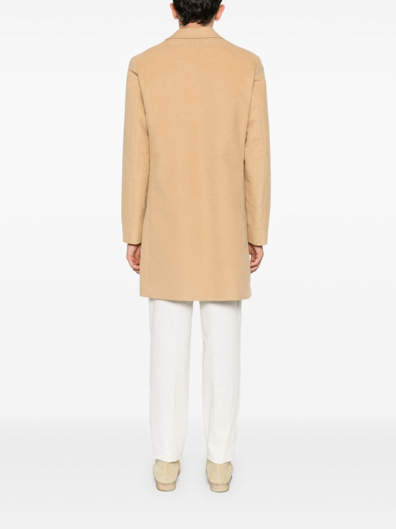 Neutral Single-breasted Cotton Coat