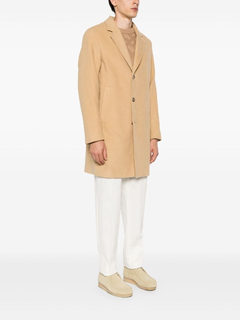 Neutral Single-breasted Cotton Coat