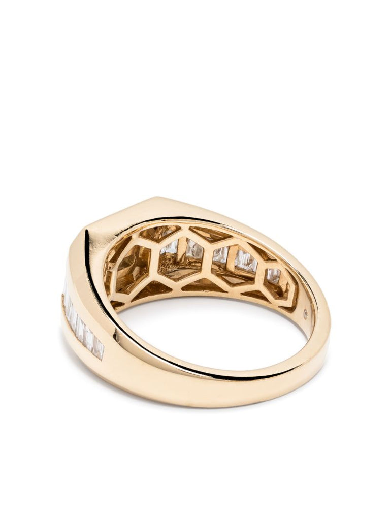18k Yellow Gold Illusion Diamond Ring