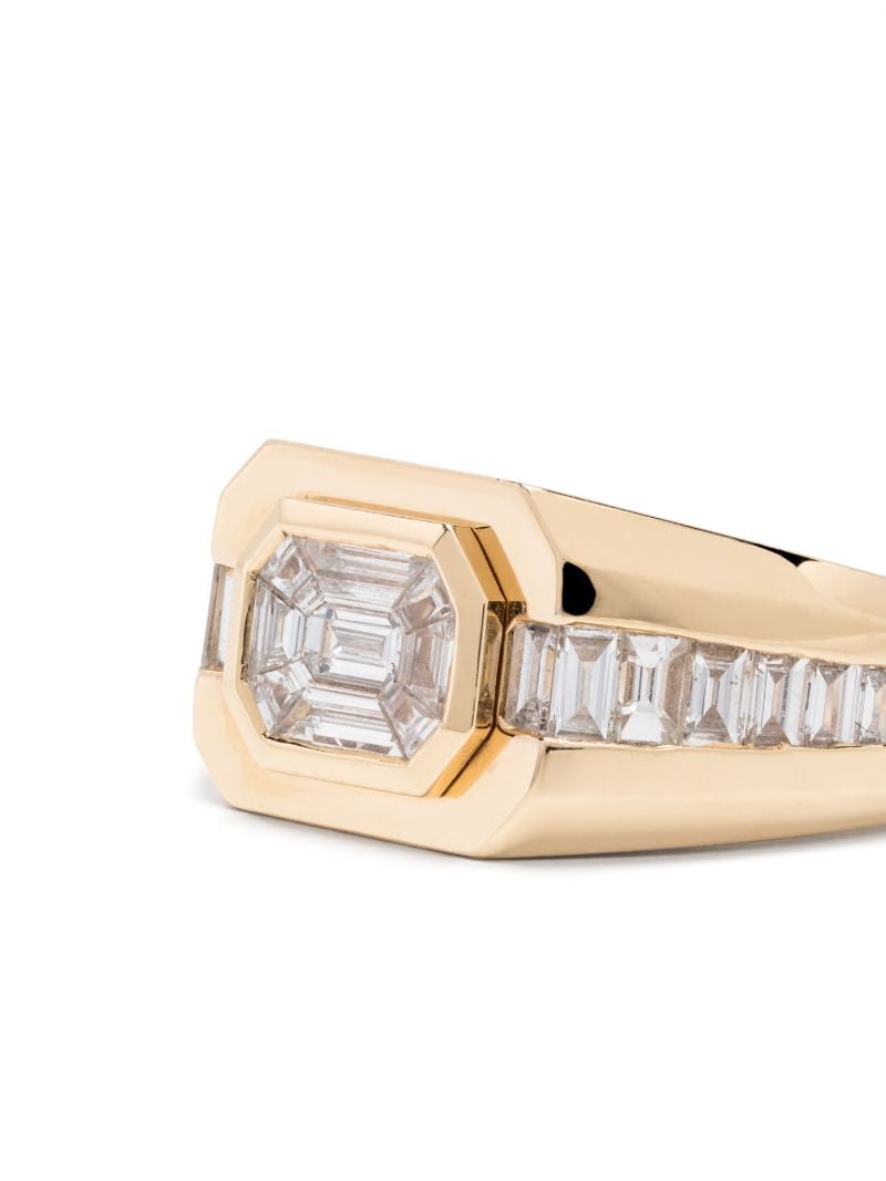 18k Yellow Gold Illusion Diamond Ring