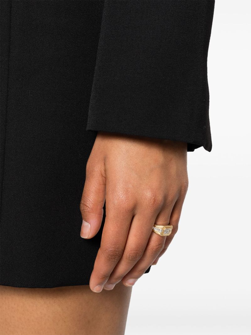 18k Yellow Gold Illusion Diamond Ring