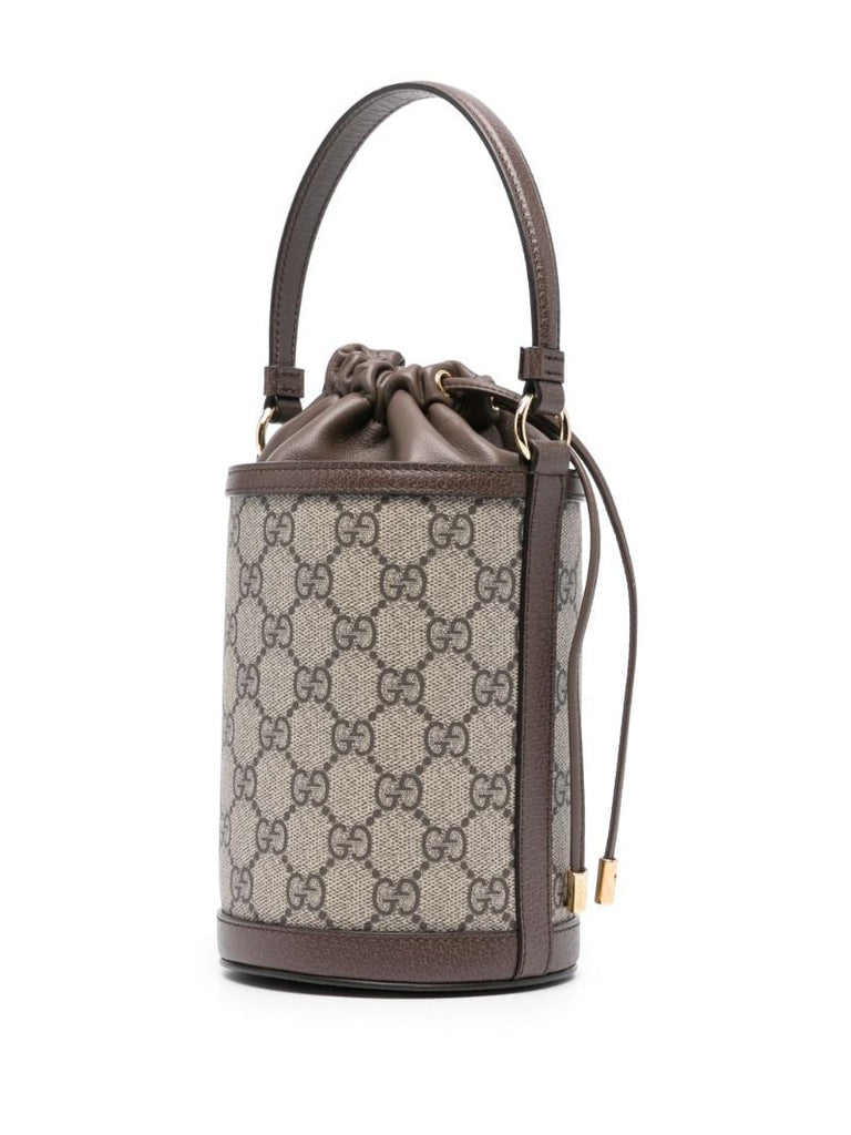 Brown Ophidia Bucket Bag