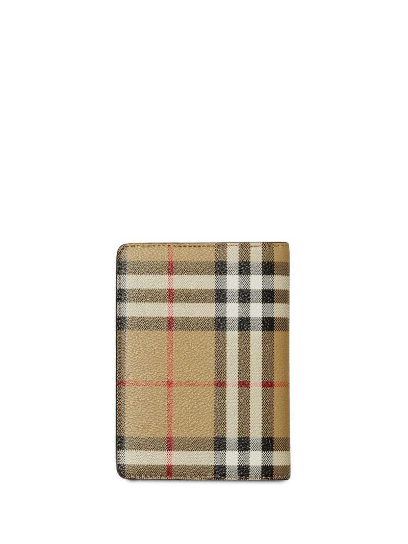 Neutral Vintage Check Passport Holder