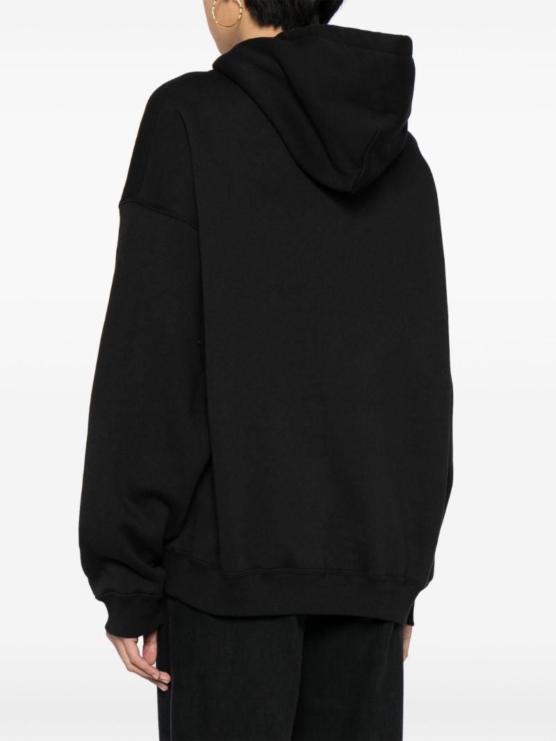 Black Logo-embellished Hoodie