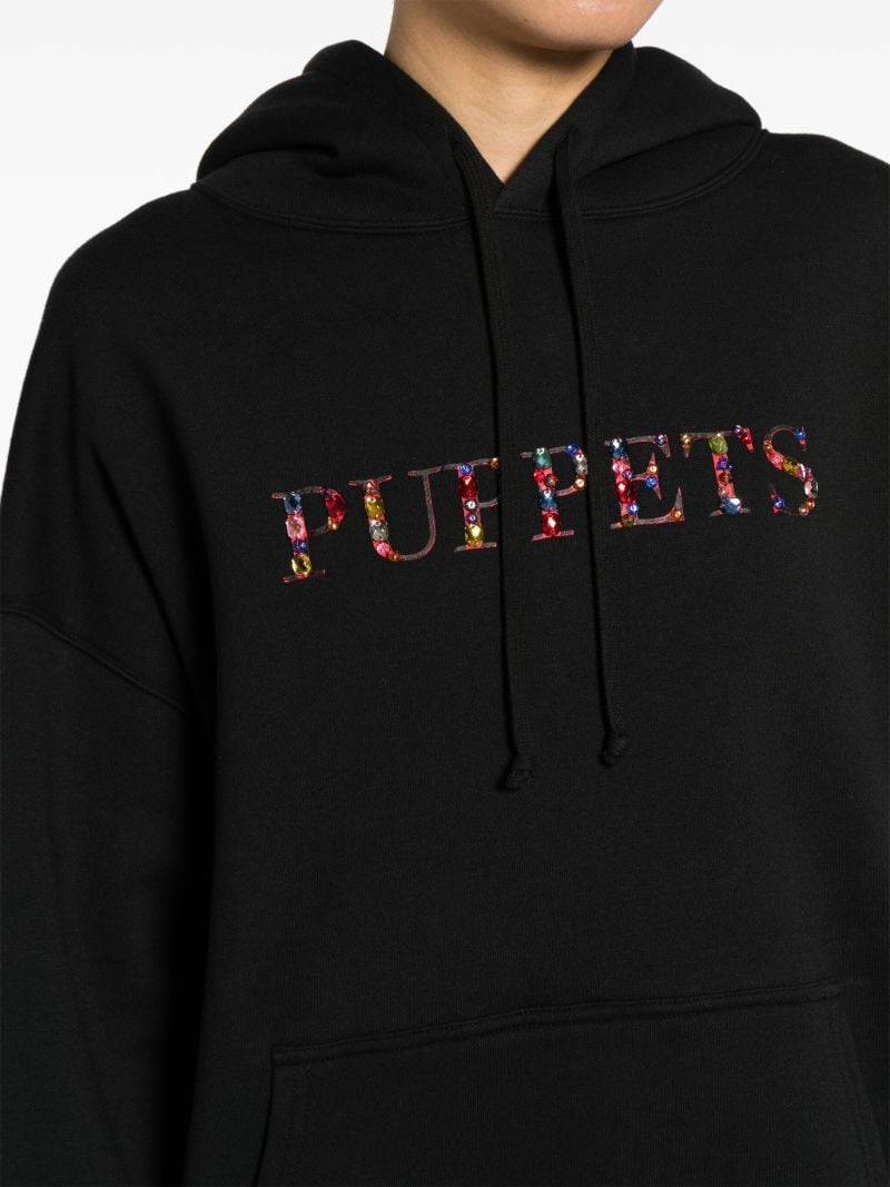 Black Logo-embellished Hoodie