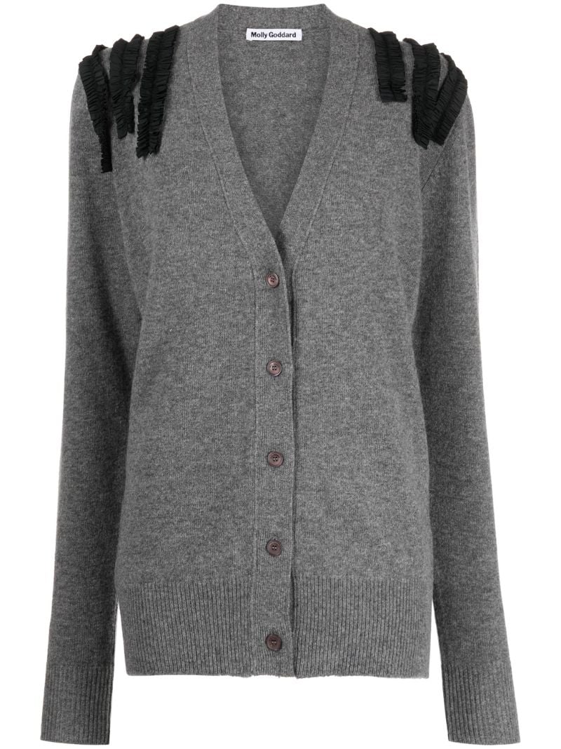 Grey Sally Wool-blend Cardigan