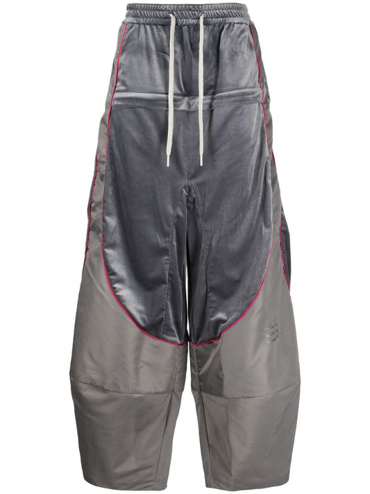 Grey Eighth Wide-leg Track Pants
