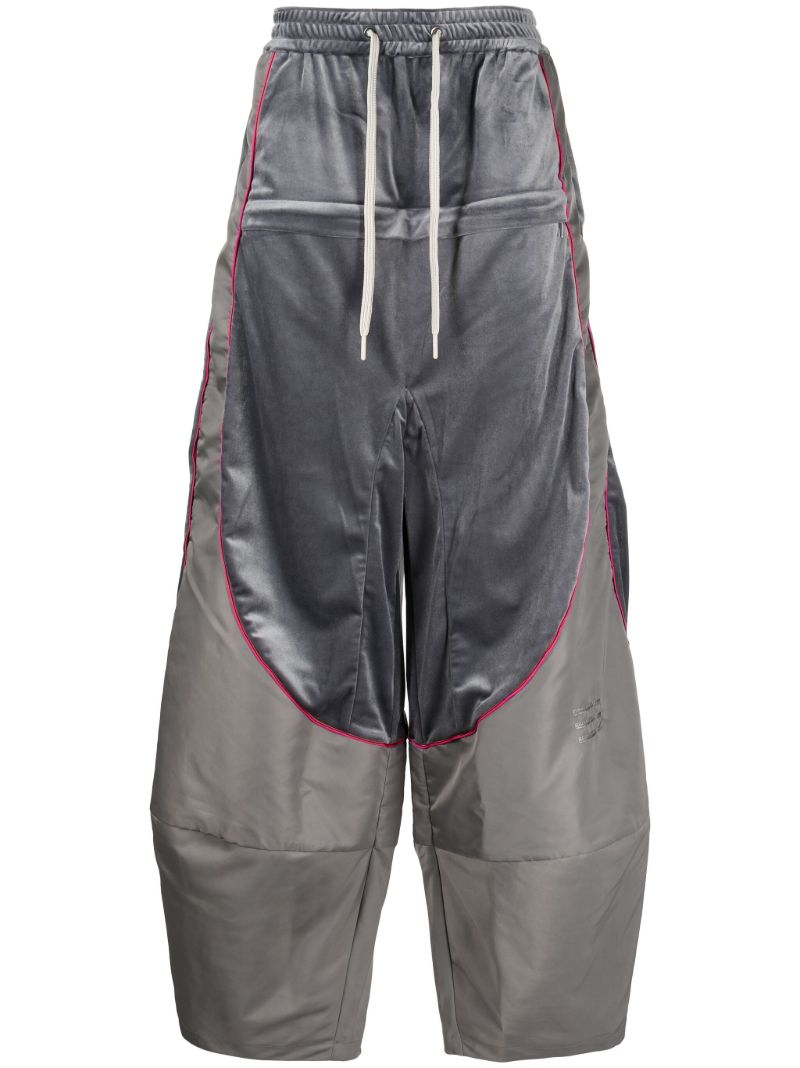 Grey Eighth Wide-leg Track Pants