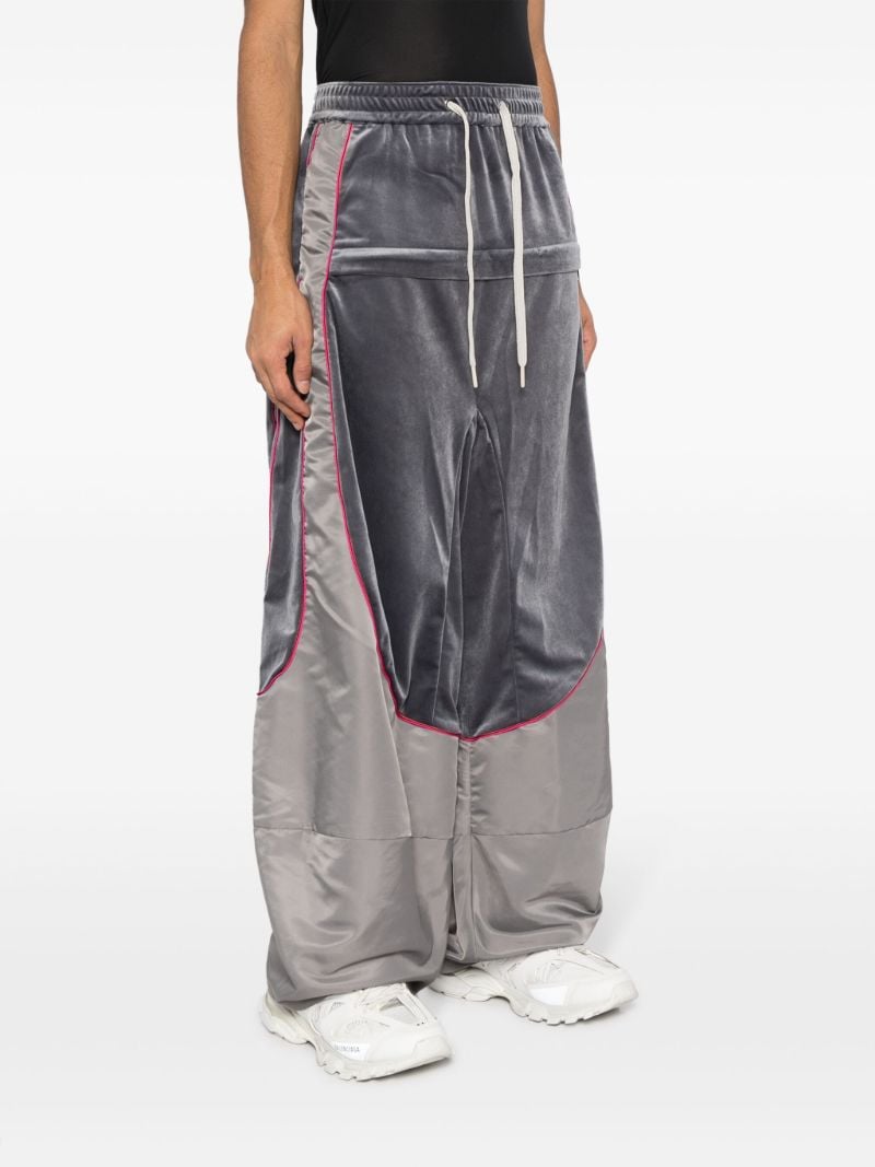 Grey Eighth Wide-leg Track Pants