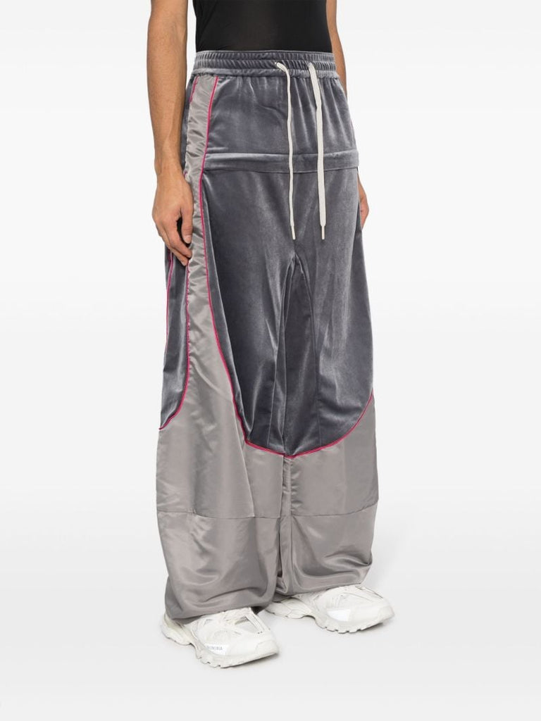 Grey Eighth Wide-leg Track Pants