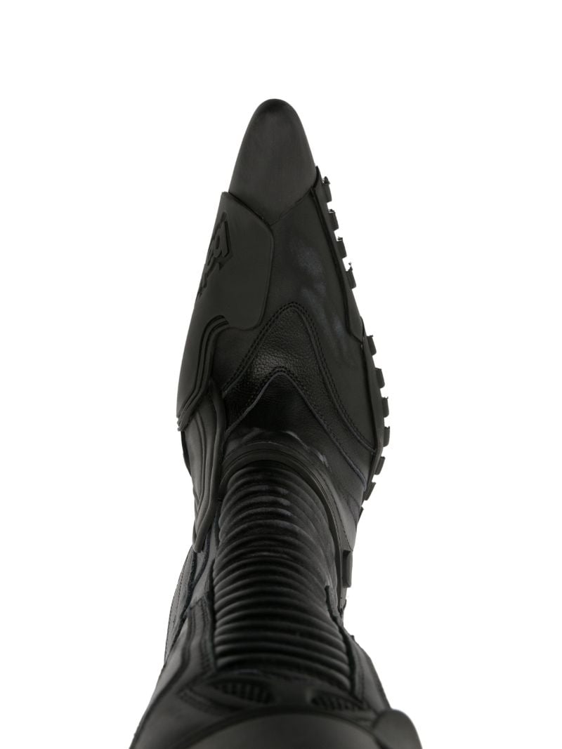 Black Biker 90 Leather Boots