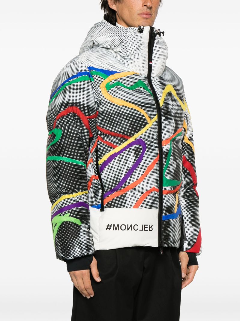 Grey Mazod Graphic-print Down Jacket