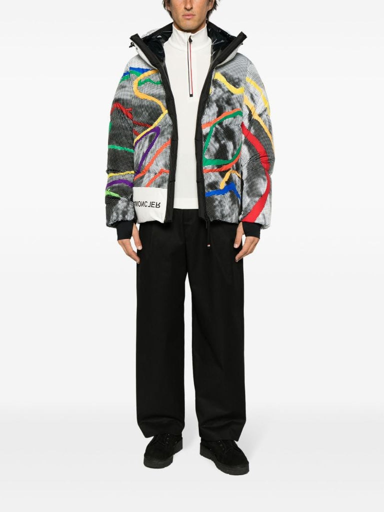 Grey Mazod Graphic-print Down Jacket
