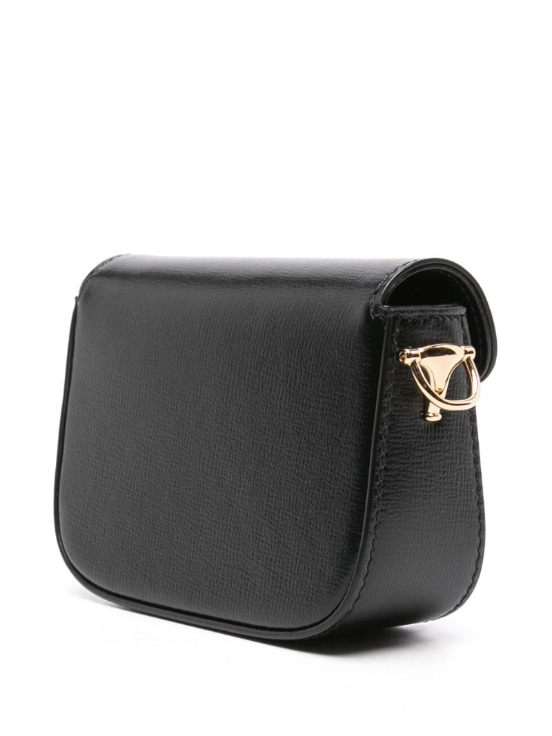 Black Horsebit 1955 Leather Mini Bag