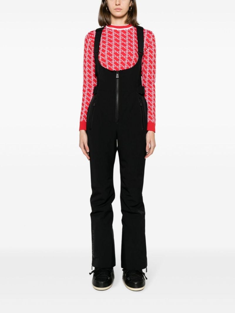 Black Logo-print Strap Ski Jumpsuit