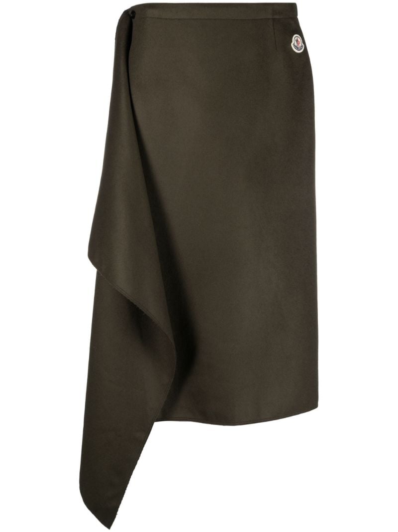 Green Wool Wrap Skirt