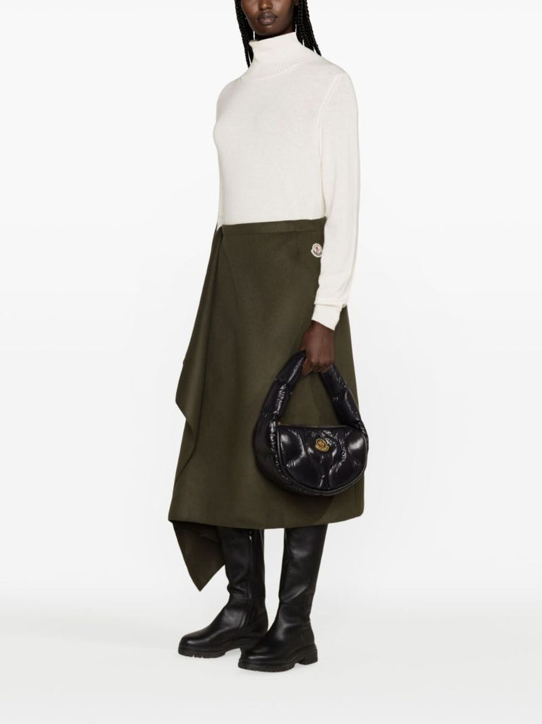 Green Wool Wrap Skirt