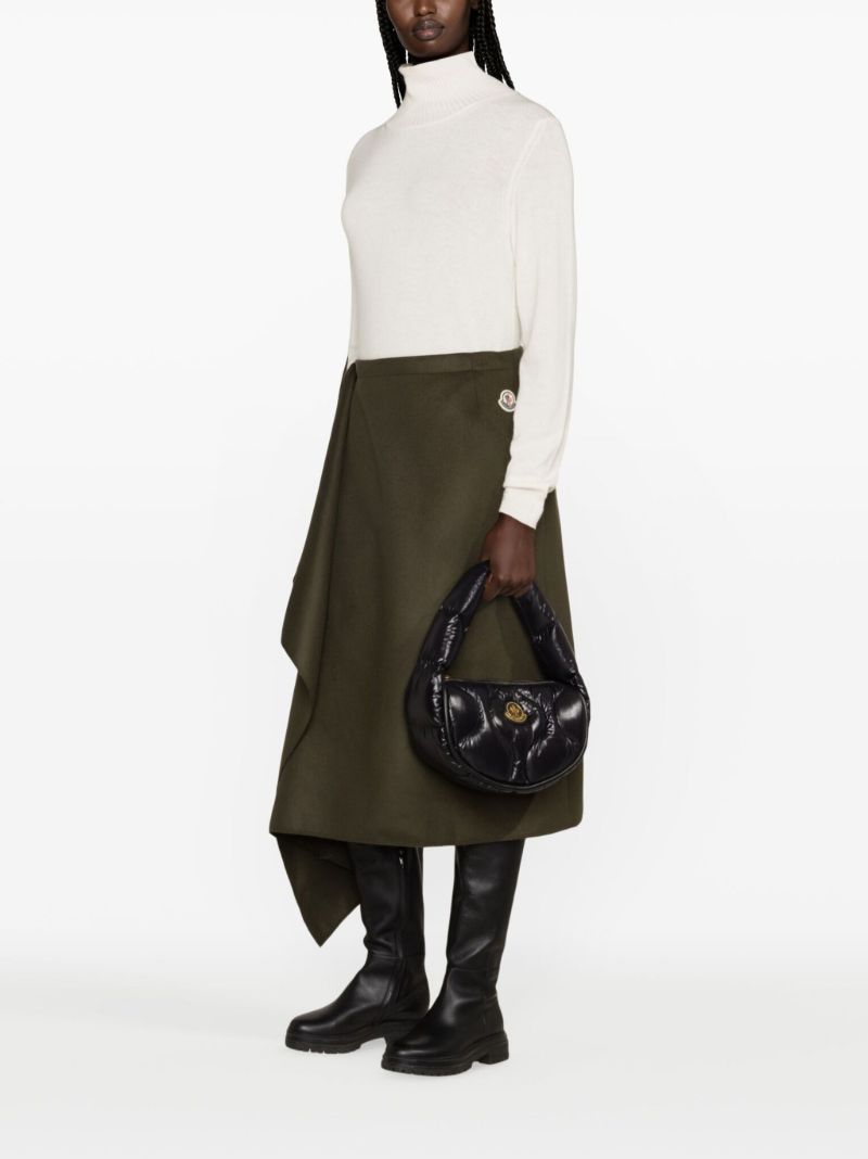 Green Wool Wrap Skirt