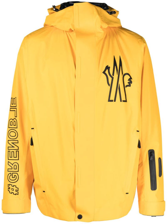 Yellow Moriond Logo-print Ski Jacket