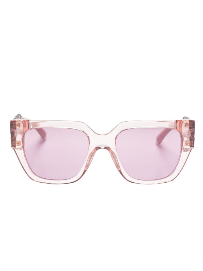 Pink Medusa Chain Square-frame Sunglasses