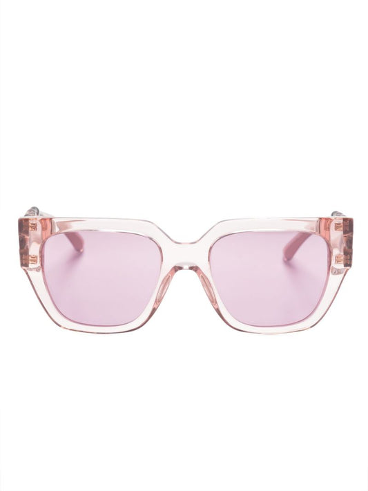 Pink Medusa Chain Square-frame Sunglasses