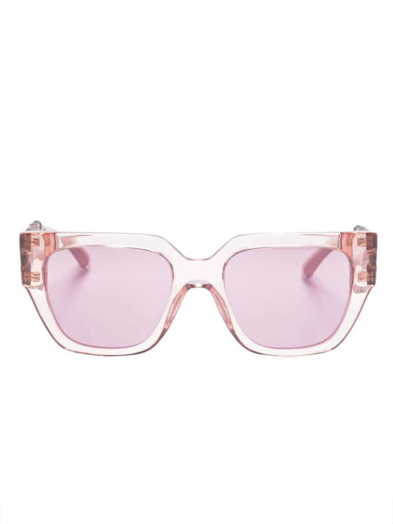 Pink Medusa Chain Square-frame Sunglasses