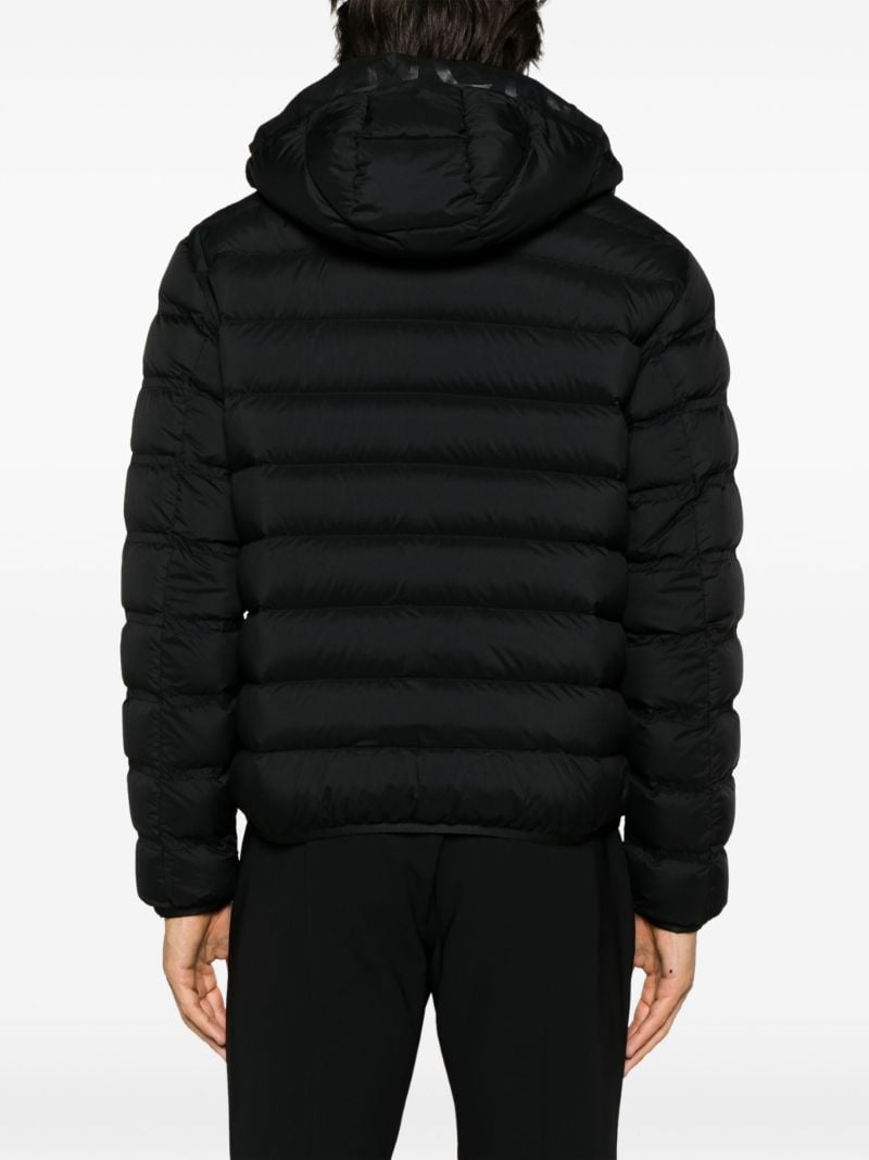 Black Arroux Hooded Quilted Jacket