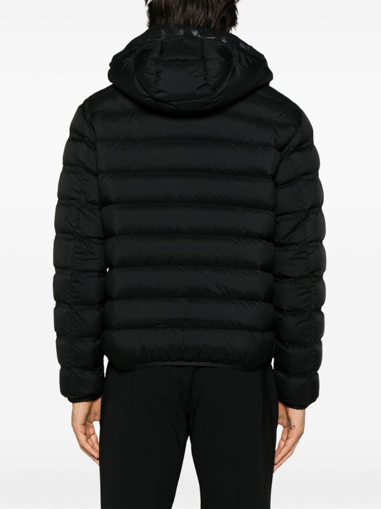 Black Arroux Hooded Quilted Jacket