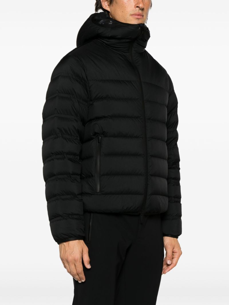 Black Arroux Hooded Quilted Jacket