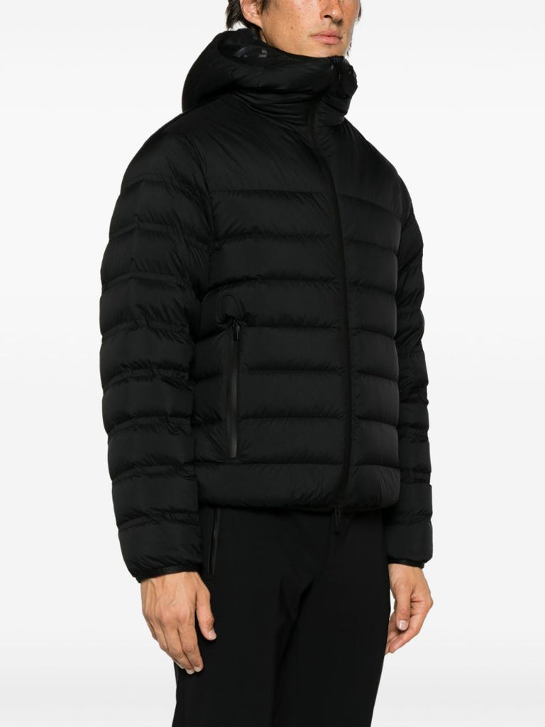 Black Arroux Hooded Quilted Jacket