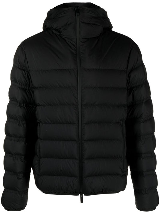 Black Arroux Hooded Quilted Jacket