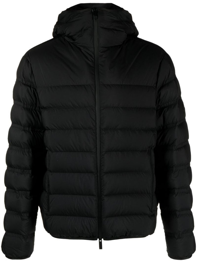 Black Arroux Hooded Quilted Jacket