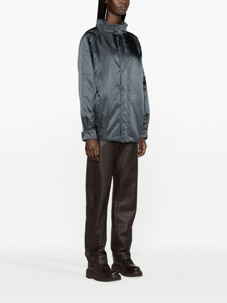 Green Faux-fur-collar Bomber Jacket