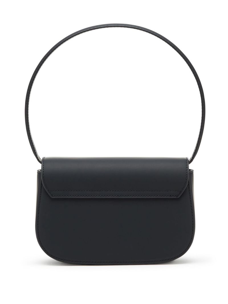 Black 1dr Matte Leather Shoulder Bag