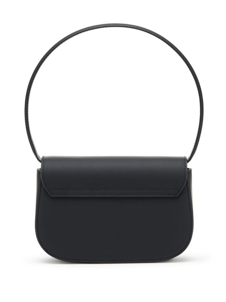 Black 1dr Matte Leather Shoulder Bag