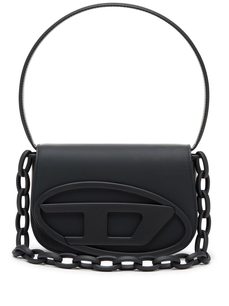 Black 1dr Matte Leather Shoulder Bag