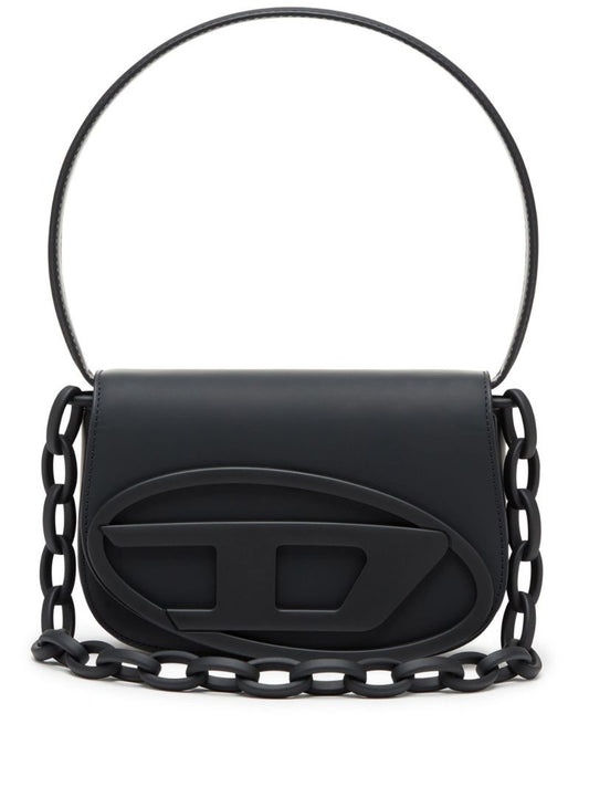 Black 1dr Matte Leather Shoulder Bag