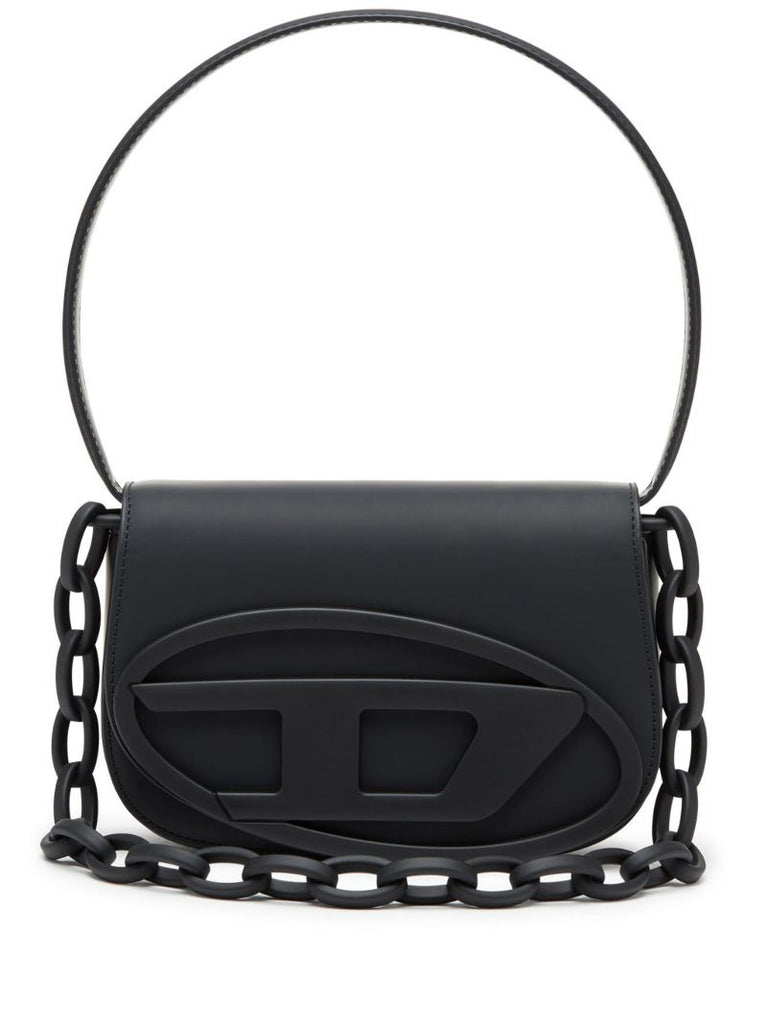 Black 1dr Matte Leather Shoulder Bag