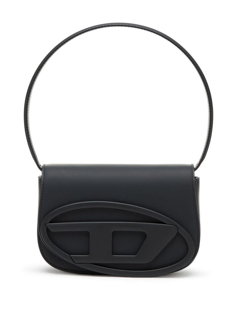 Black 1dr Matte Leather Shoulder Bag