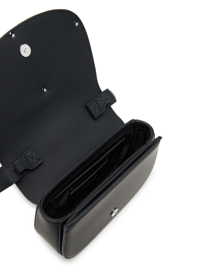 Black 1dr Matte Leather Shoulder Bag