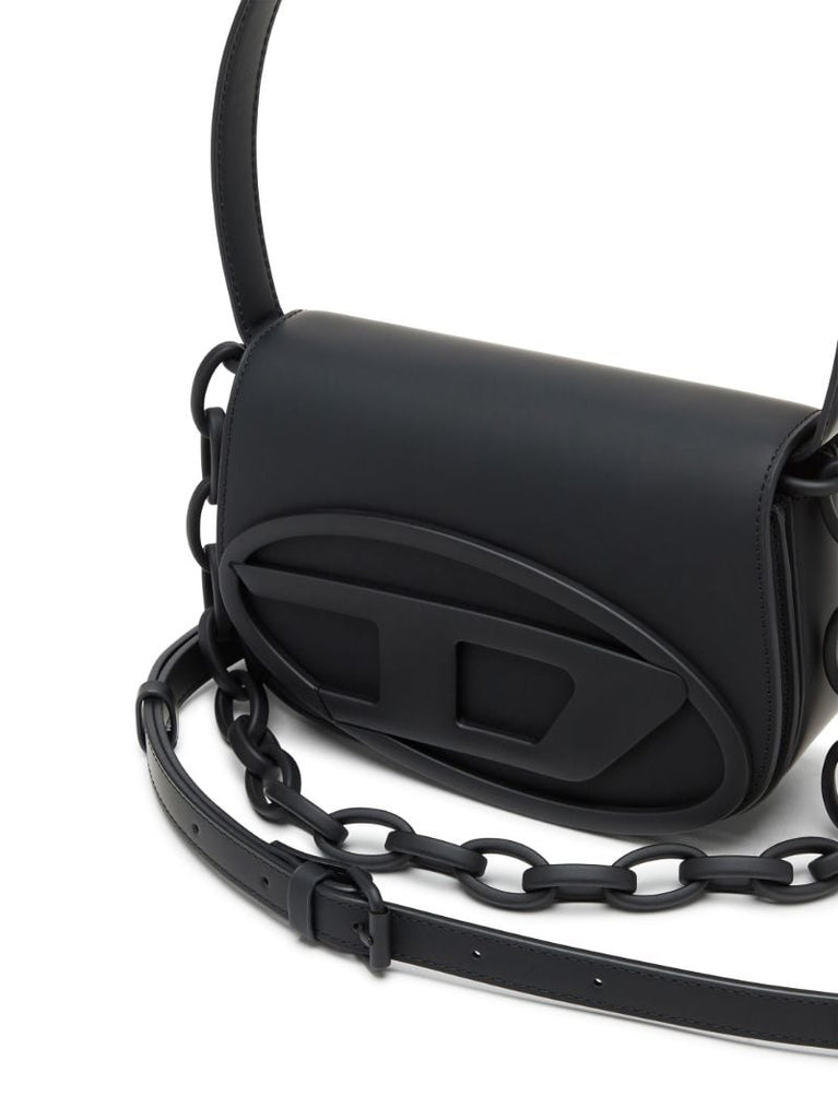 Black 1dr Matte Leather Shoulder Bag