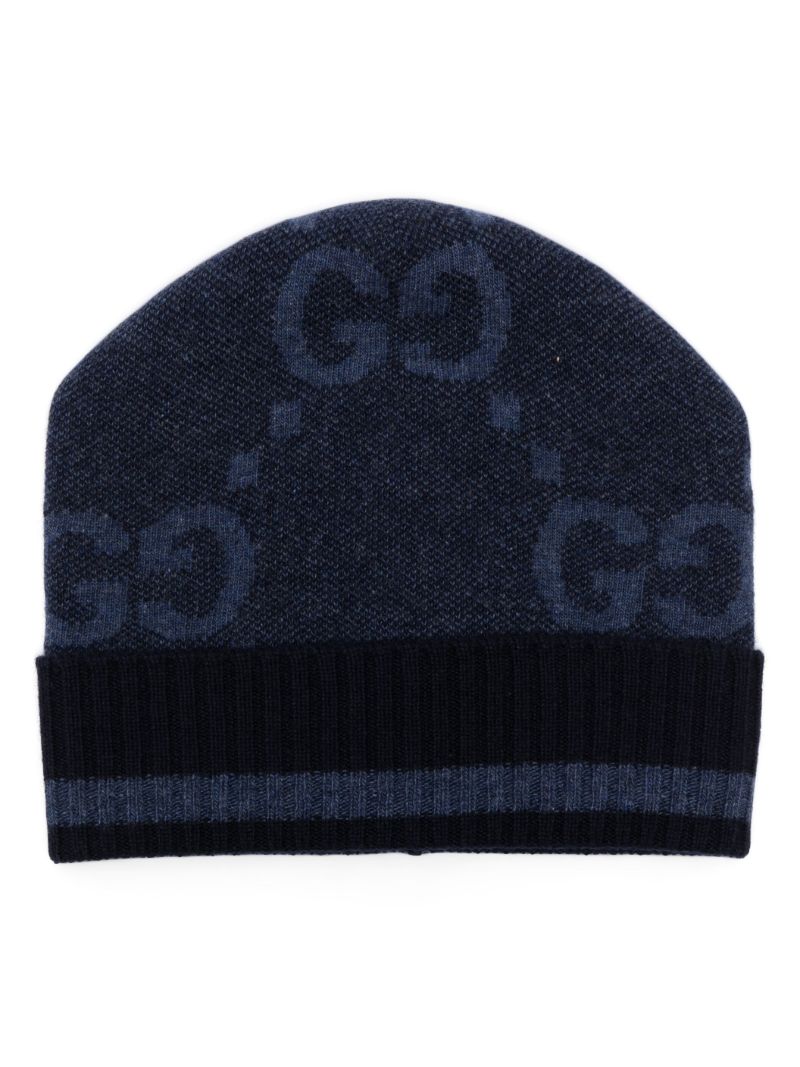 Blue Gg Cashmere Beanie