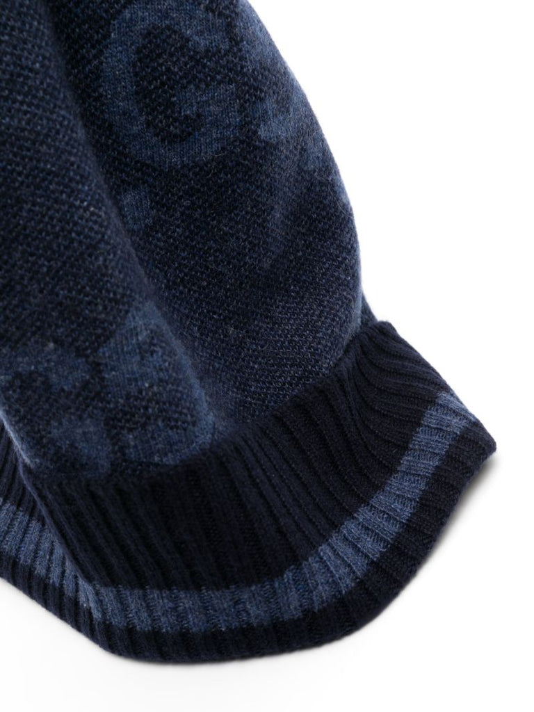 Blue Gg Cashmere Beanie