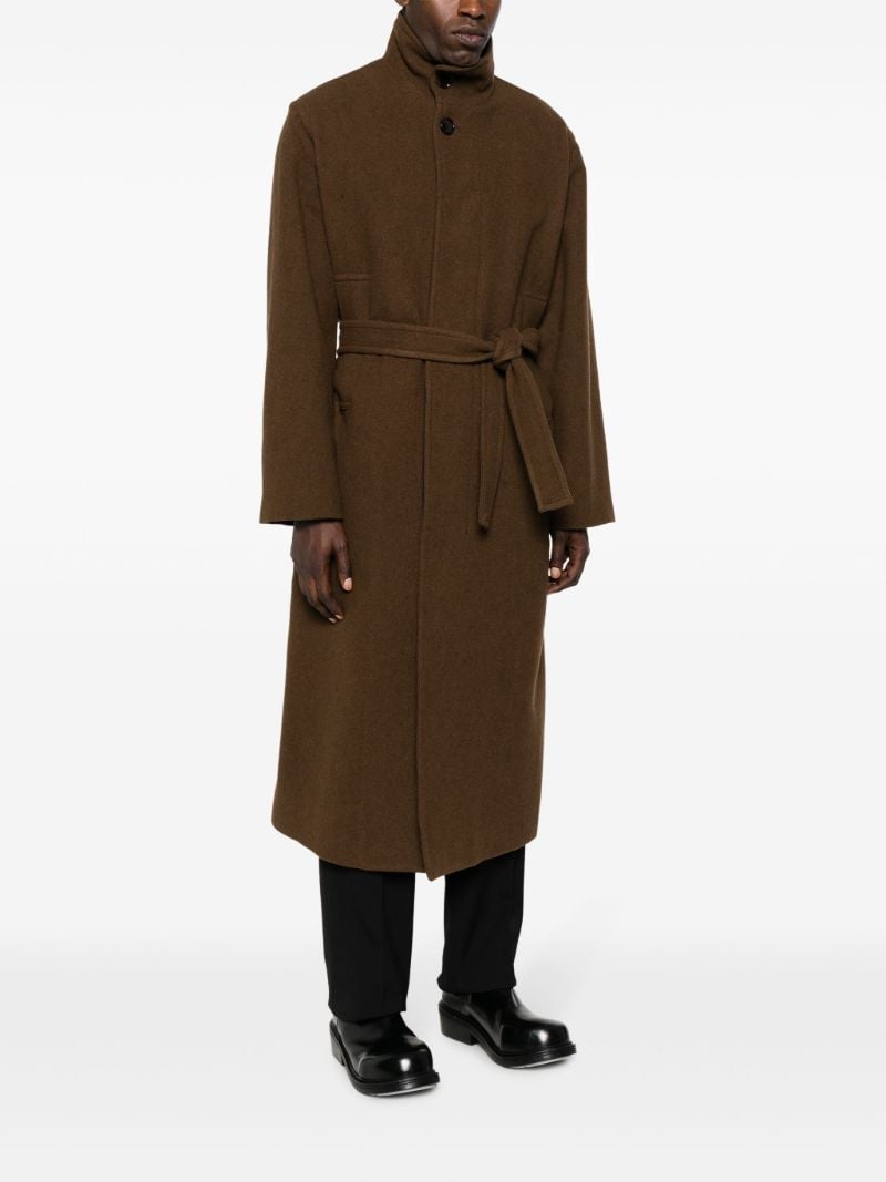 Brown Virgin Wool-blend Coat