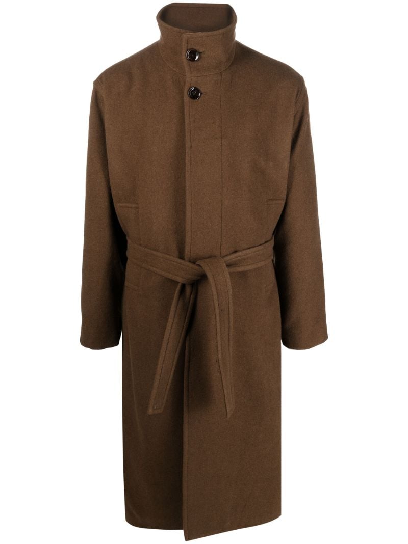 Brown Virgin Wool-blend Coat