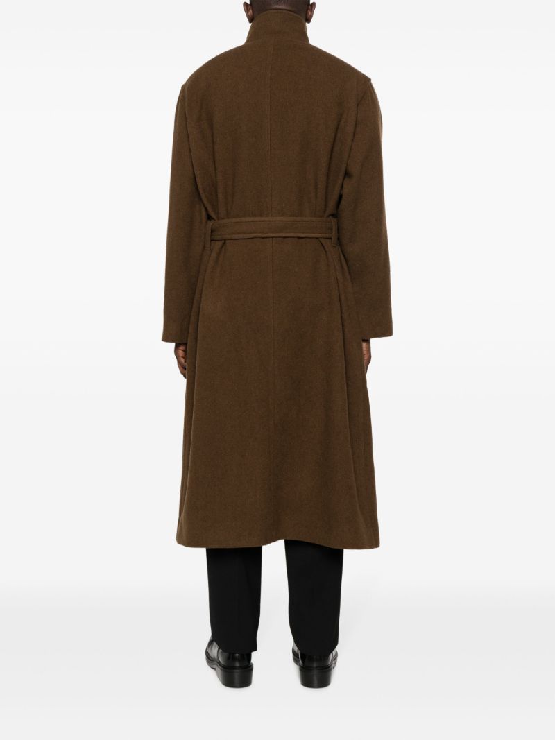 Brown Virgin Wool-blend Coat