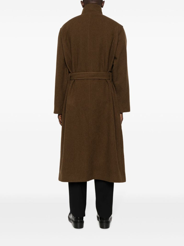 Brown Virgin Wool-blend Coat