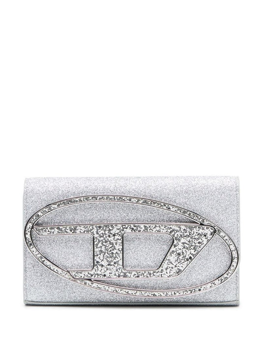 Silver-tone 1dr Glitter Wallet-on-chain